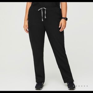 FIGS Yola Skinny Scrub Pants. TALL XL BLACK SCRUB PANT
